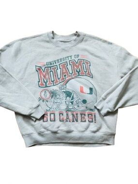 Hollister x Blue84 University of Miami 'Go Canes' College Crewneck Sweatshirt